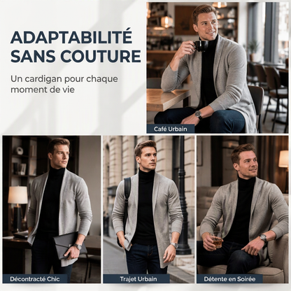 Haut en maille long ajusté décontracté pour homme