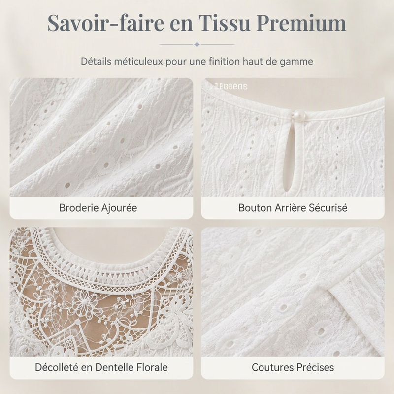 T-shirt à manches longues pour femme avec patchwork en dentelle