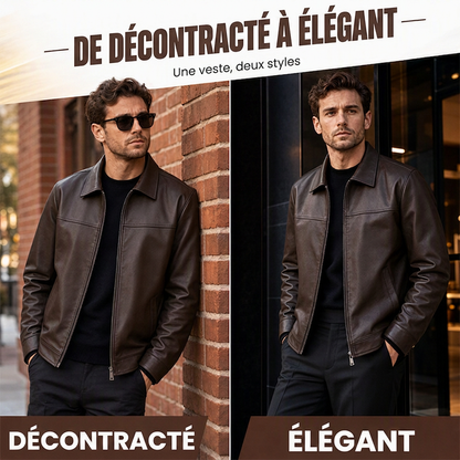 📢📢50 % DE RÉDUCTION !! ⏰ Blouson en cuir urbain raffiné