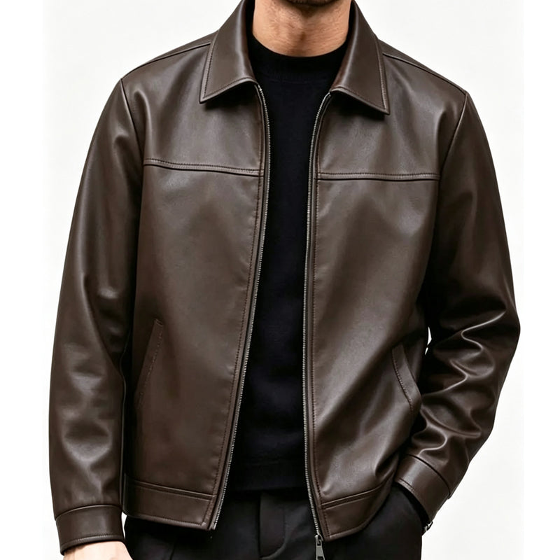 📢📢50 % DE RÉDUCTION !! ⏰ Blouson en cuir urbain raffiné