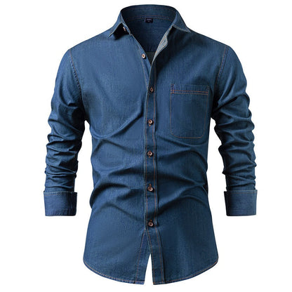 📢📢50 % DE RÉDUCTION !! ⏰ Chemise en jean décontractée à manches longues pour homme