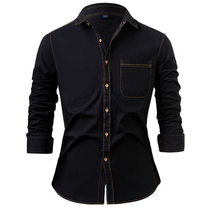 📢📢50 % DE RÉDUCTION !! ⏰ Chemise en jean décontractée à manches longues pour homme
