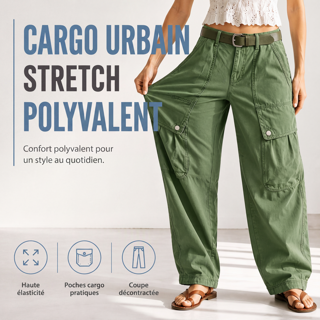 Pantalons cargo amples et élastiques pour femmes