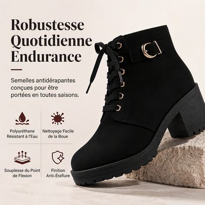 Bottines à talon bloc et plateforme pour femme