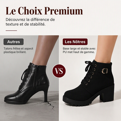 Bottines à talon bloc et plateforme pour femme