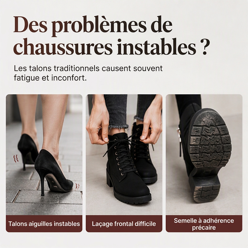 Bottines à talon bloc et plateforme pour femme