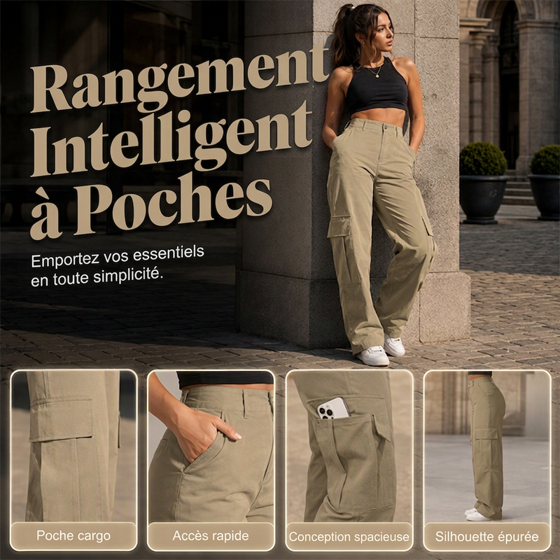 Pantalons cargo amincissants élégants pour femme