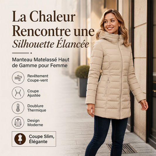 Manteau à capuche isolé pour femme, hiver