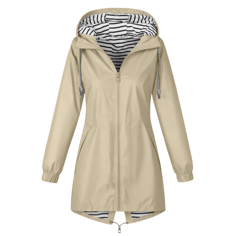Veste à capuche imperméable d'extérieur pour femme