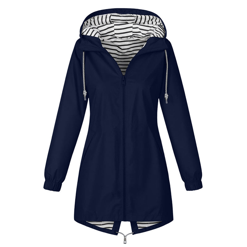 Veste à capuche imperméable d'extérieur pour femme