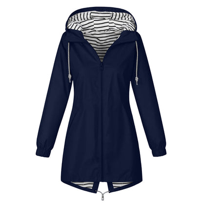 Veste à capuche imperméable d'extérieur pour femme