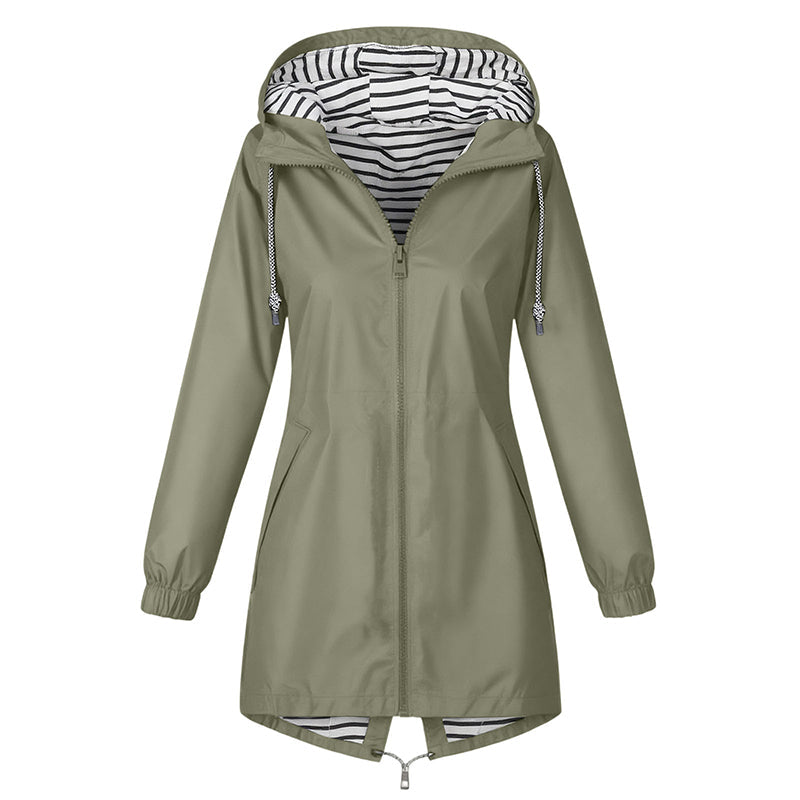 Veste à capuche imperméable d'extérieur pour femme