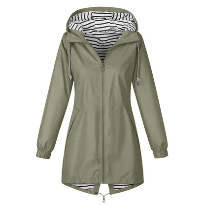 Veste à capuche imperméable d'extérieur pour femme