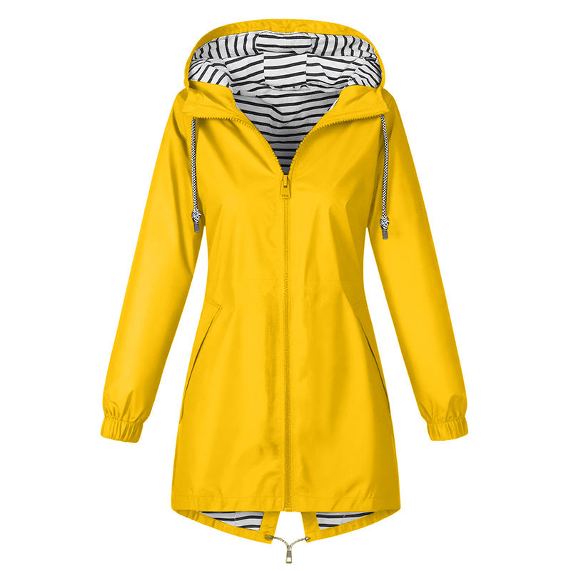 Veste à capuche imperméable d'extérieur pour femme