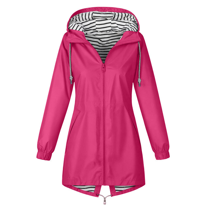 Veste à capuche imperméable d'extérieur pour femme