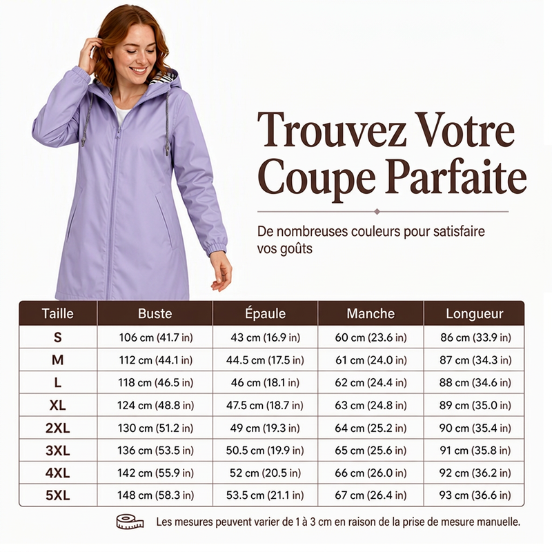 Veste à capuche imperméable d'extérieur pour femme
