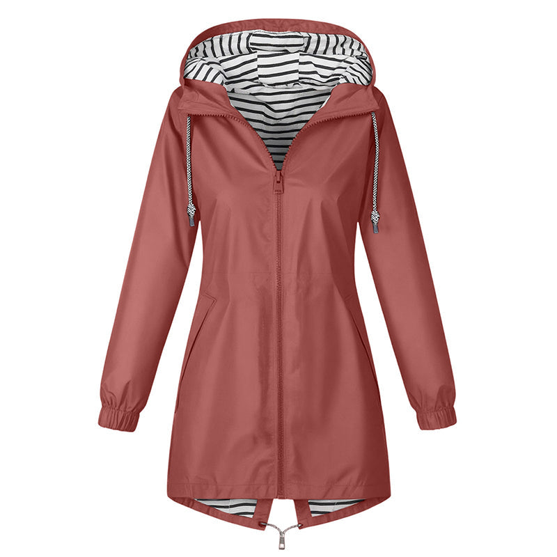 Veste à capuche imperméable d'extérieur pour femme