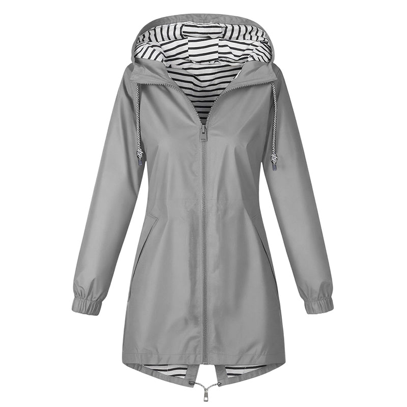 Veste à capuche imperméable d'extérieur pour femme