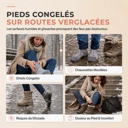 Bottes de neige d'hiver imperméables en duvet et coton pour femme, bottes mi-mollets à bout rond, semelle épaisse et doublure chaude