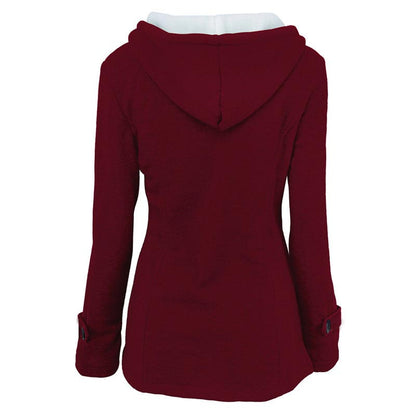 🌸 OFFRE LIMITÉE –50% ! ✨ Veste à capuche mi-longue et épaisse pour femme