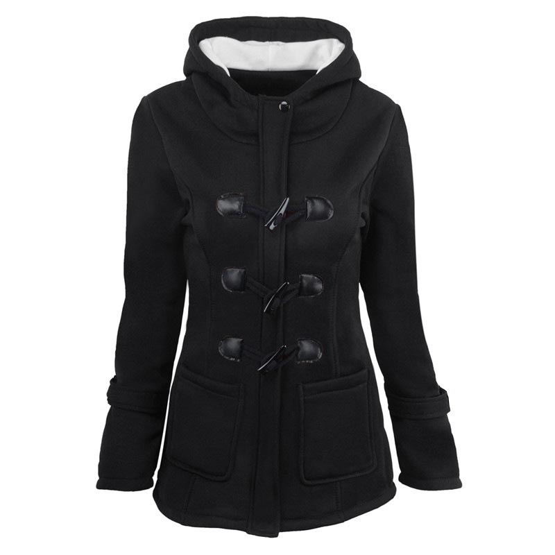 🌸 OFFRE LIMITÉE –50% ! ✨ Veste à capuche mi-longue et épaisse pour femme