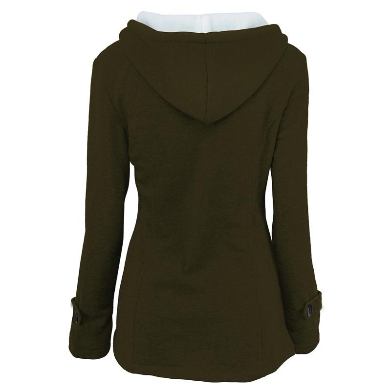 🌸 OFFRE LIMITÉE –50% ! ✨ Veste à capuche mi-longue et épaisse pour femme