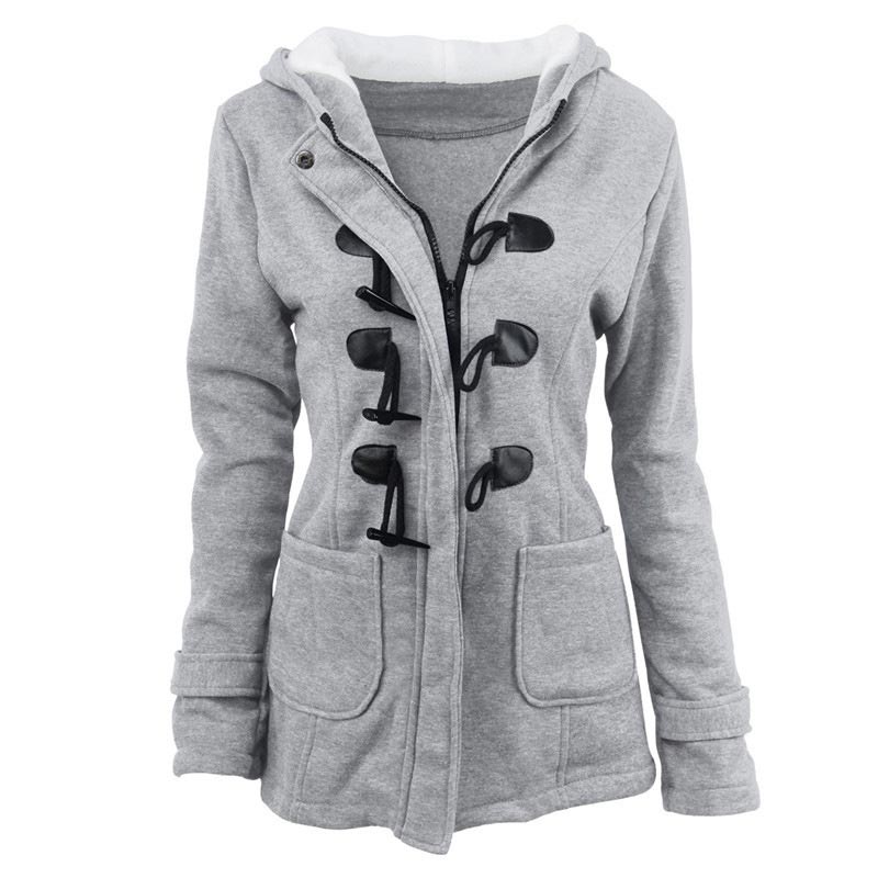 🌸 OFFRE LIMITÉE –50% ! ✨ Veste à capuche mi-longue et épaisse pour femme