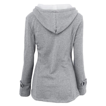🌸 OFFRE LIMITÉE –50% ! ✨ Veste à capuche mi-longue et épaisse pour femme