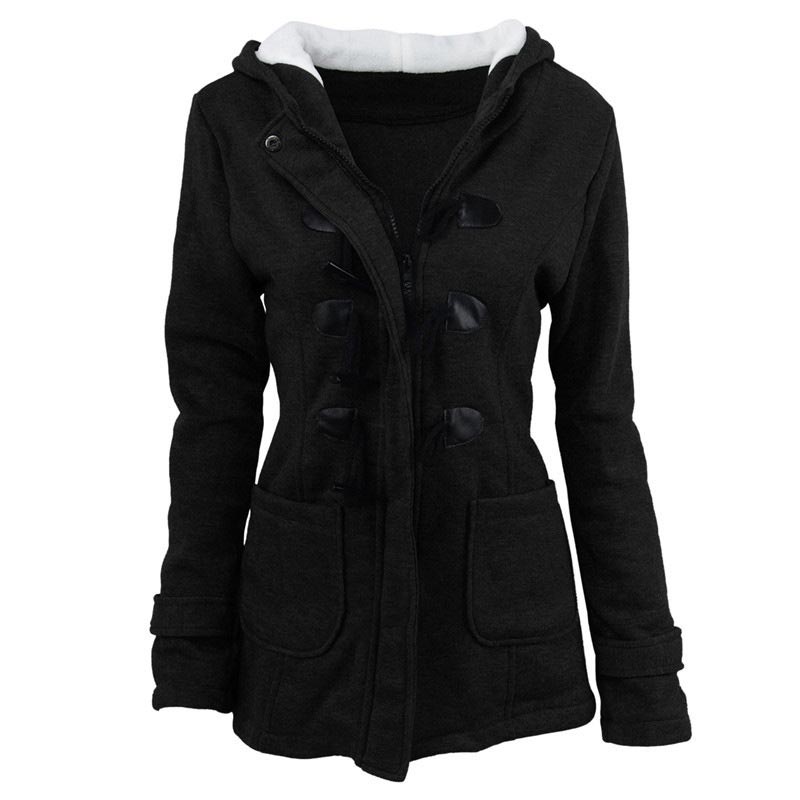 🌸 OFFRE LIMITÉE –50% ! ✨ Veste à capuche mi-longue et épaisse pour femme