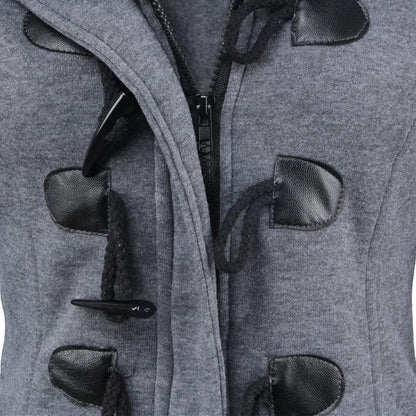 🌸 OFFRE LIMITÉE –50% ! ✨ Veste à capuche mi-longue et épaisse pour femme