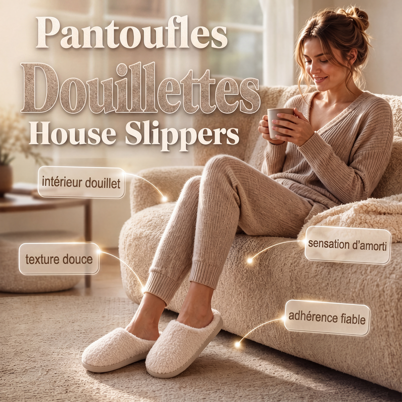 Chaussons d'hiver confortables pour hommes et femmes