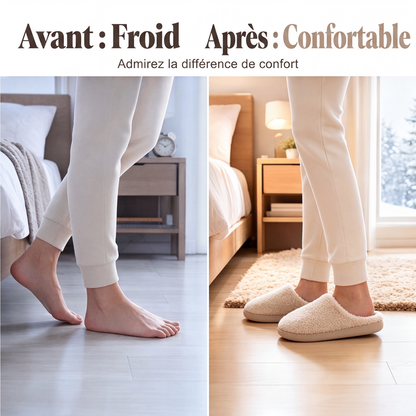 Chaussons d'hiver confortables pour hommes et femmes