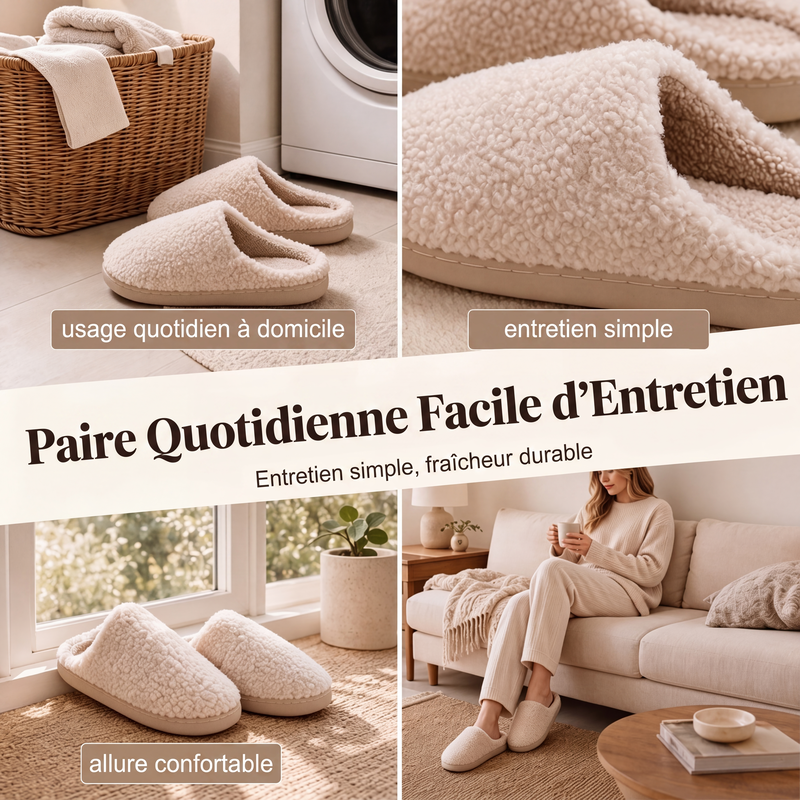 Chaussons d'hiver confortables pour hommes et femmes