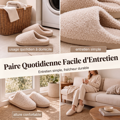 Chaussons d'hiver confortables pour hommes et femmes