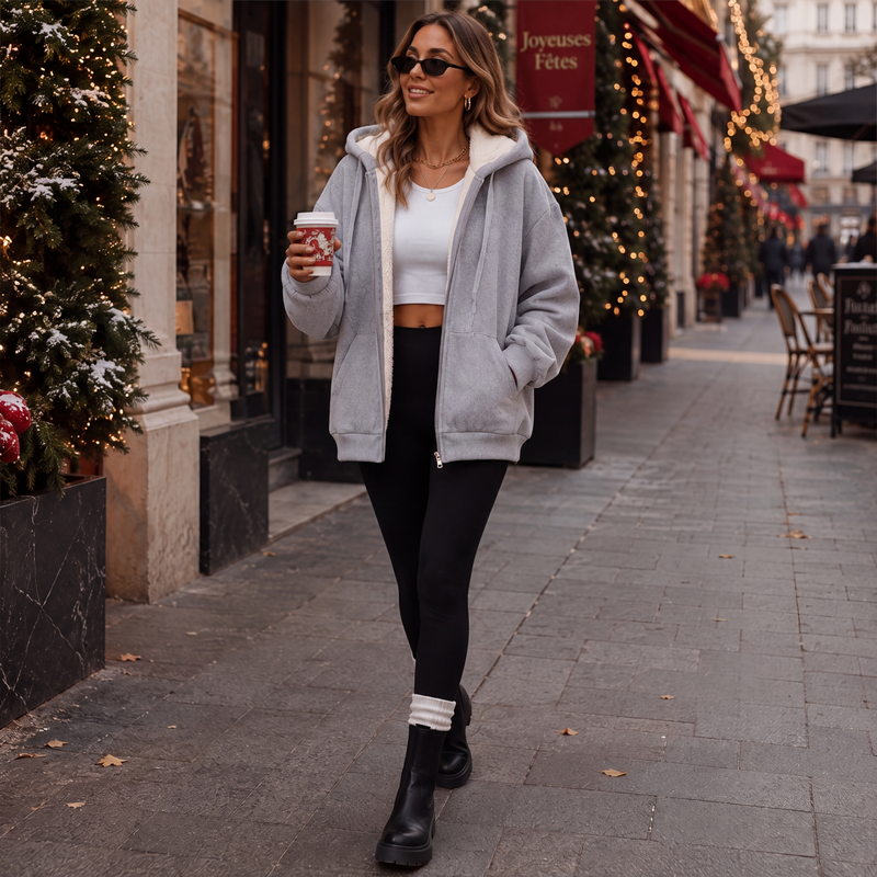 Veste à capuche chaude d'hiver pour femme