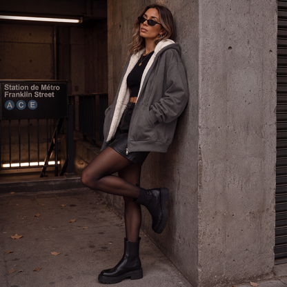 Veste à capuche chaude d'hiver pour femme