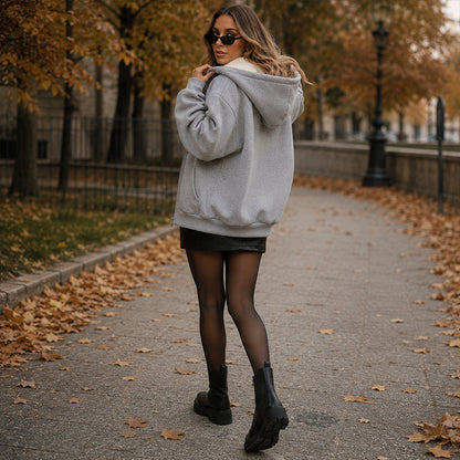 Veste à capuche chaude d'hiver pour femme