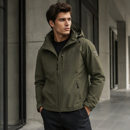 Veste imperméable et coupe-vent polyvalente pour homme