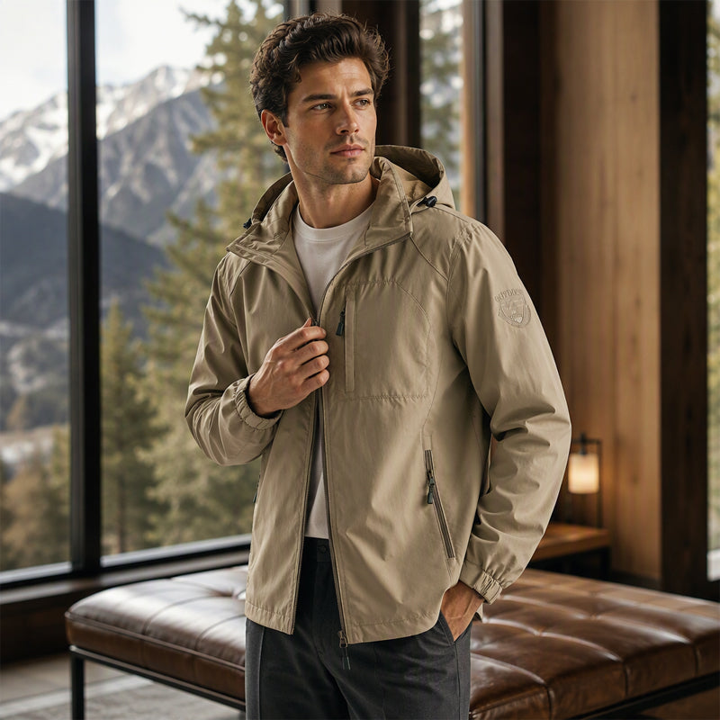 Veste imperméable et coupe-vent polyvalente pour homme