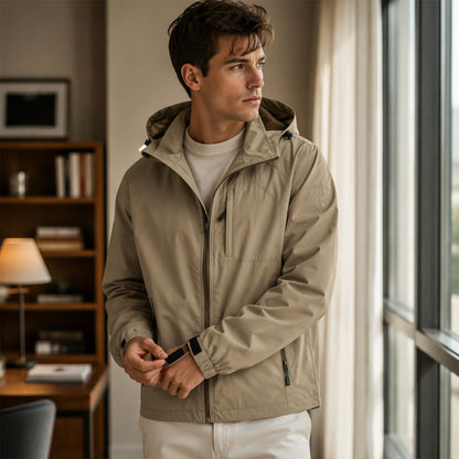 Veste imperméable et coupe-vent polyvalente pour homme