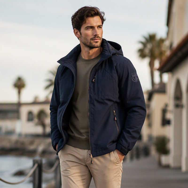Veste imperméable et coupe-vent polyvalente pour homme