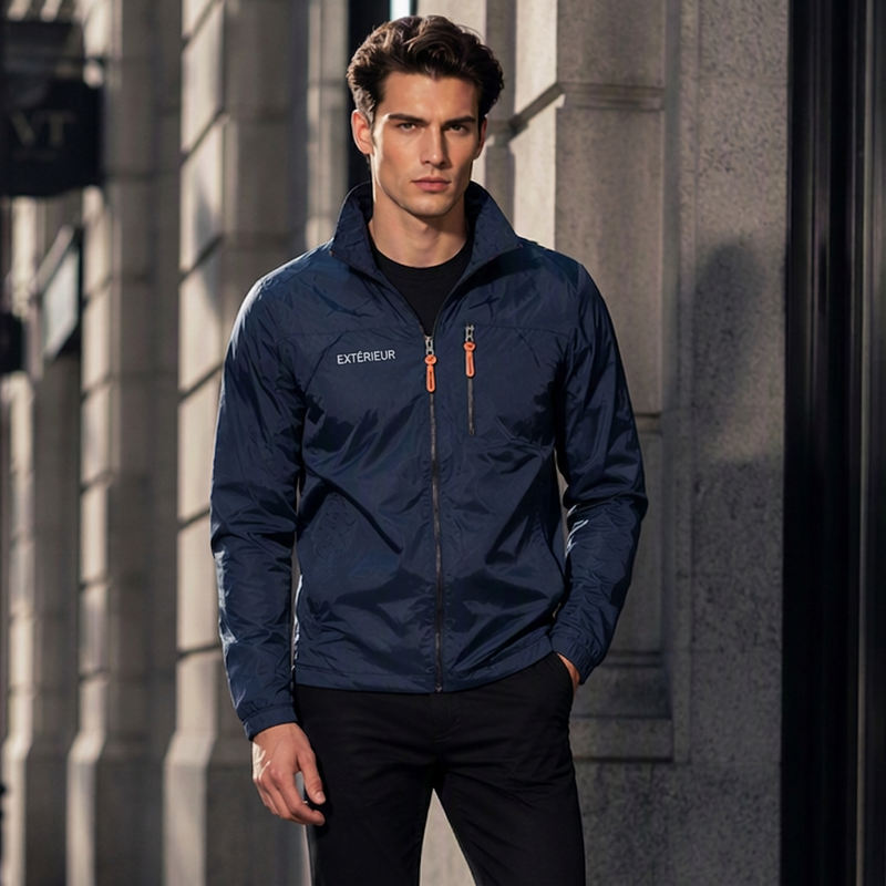 Veste imperméable et coupe-vent polyvalente pour homme