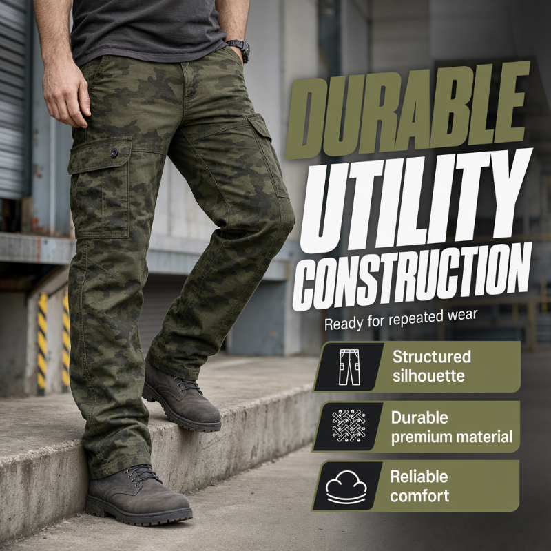 📢📢 50 % DE RÉDUCTION !! ⏰ Pantalon cargo droit d'extérieur pour homme