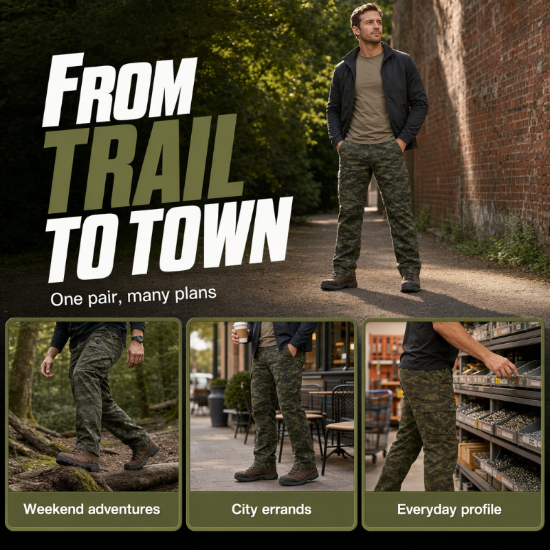 📢📢 50 % DE RÉDUCTION !! ⏰ Pantalon cargo droit d'extérieur pour homme
