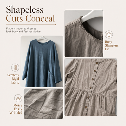 Robe vintage française à carreaux pour femmes grandes tailles, avec ourlet irrégulier et coupe amincissante