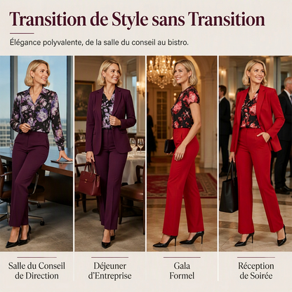 Ensemble de tailleur de bureau élégant 3 pièces pour femme