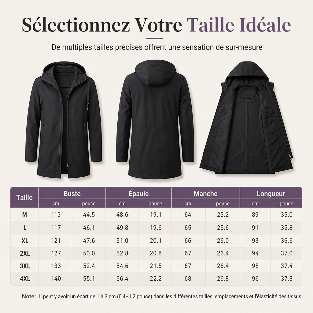📢📢50 % DE RÉDUCTION !! ⏰ Coupe-vent ajusté à capuche pour homme