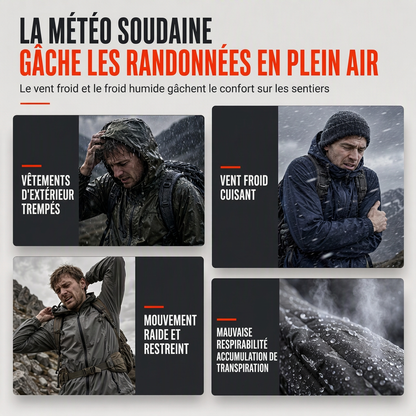 Coupe-vent outdoor pour homme avec capuche amovible