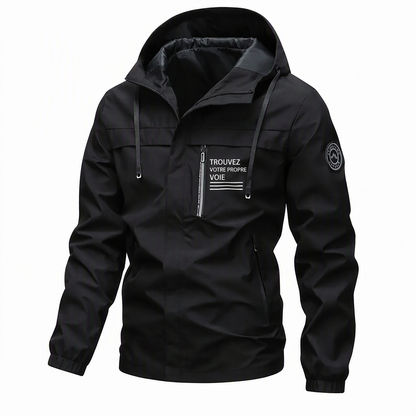 Coupe-vent outdoor pour homme avec capuche amovible