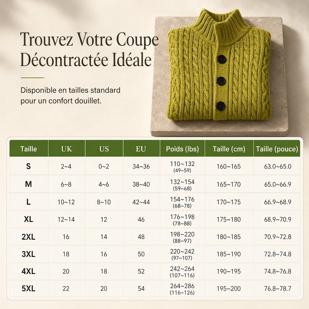 Manteau pull long cardigan long à col roulé et tricot torsadé pour femme